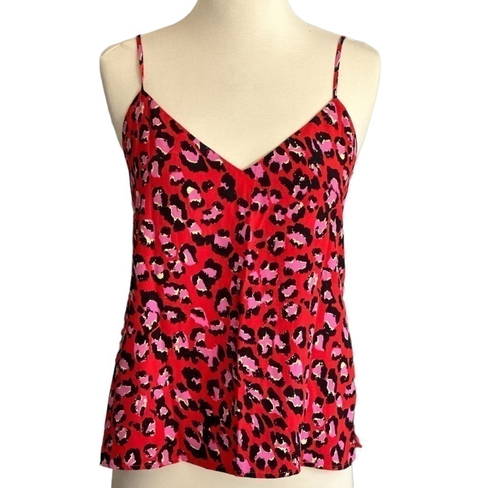 L’agence Jane Spaghetti Strap Tank Leopard Print